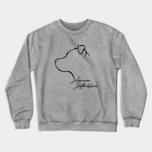 Proud American Staffordshire Terrier profile dog lover Crewneck Sweatshirt